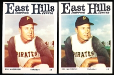 1966 East Hills Pirates- Bill Mazeroski- 2 Cards