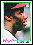 Autographed 1978 Topps Bsbl. #150 Bobby Bonds, Angels- JSA Certified