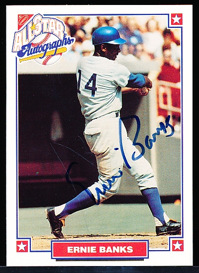 1993 Nabisco Bsbl. “All-Star Autographs”- Ernie Banks