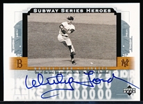 2001 Upper Deck “Subway Series Heroes” Autographs- Kit Young Hawaii Trade Show- #KY-SS2 Whitey Ford- #221/450