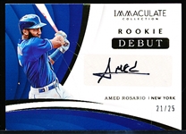 2018 Immaculate Collection Bsbl. “Rookie Debut Autograph” #RDS-AR Amed Rosario