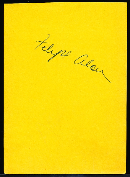 Autographed Felipe Alou MLB Album Page