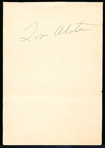 Autographed Tom Alston MLB Album Page