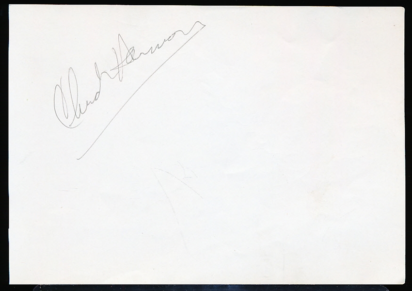 Autographed Joe Cunningham & Chuck Harmon MLB Album Page