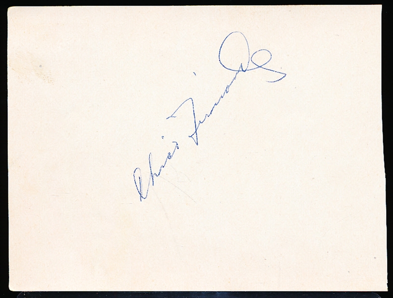 Autographed Chico Fernandez MLB Album Page