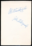 Autographed John Fitzgerald, Leon Wagner, & Al Worthington MLB Album Page