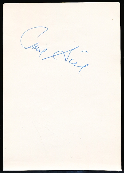 Autographed Paul Giel MLB Album Page