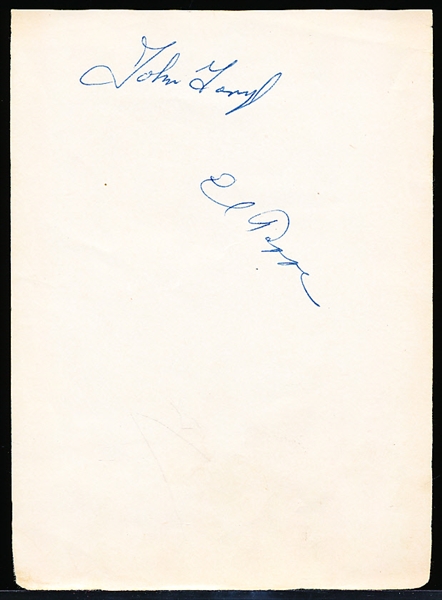 Autographed John Goryl & El Tappe MLB Album Page