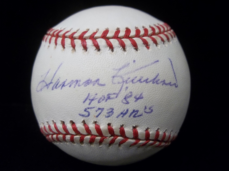 Autographed & Inscribed Harmon Killebrew Official AL Baseball- JSA Certified