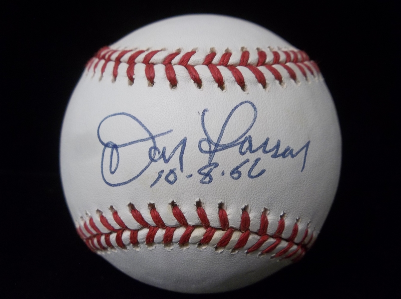 Autographed &d Inscribed Don Larsen Official AL Baseball