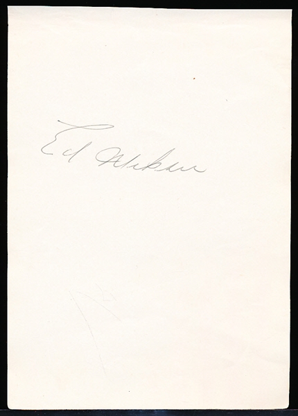 Autographed Ed Miksis MLB Album Page