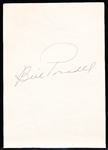 Autographed Bill Posedel MLB Album Page