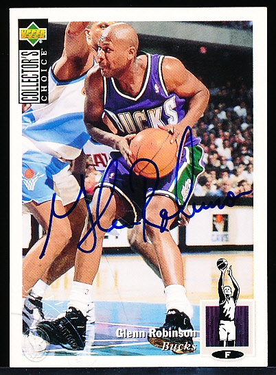 1997-98 Score Board Bskbl. “Autographed Throwback”- 1994-95 Collector’s Choice #266 Glenn Robinson RC