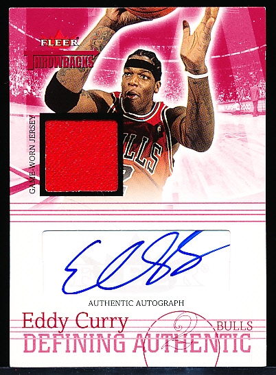 2004-05 Fleer Throwbacks Bskbl. “Defining Authentic AU/JSY” #DAA-EC Eddy Curry