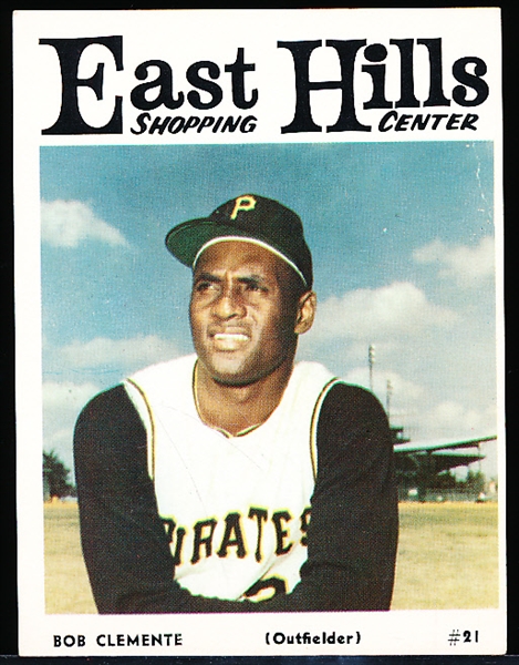 1966 East Hills Shopping Center Pittsburgh Pirates Roberto Clemente Card