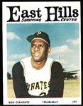 1966 East Hills Shopping Center Pittsburgh Pirates Roberto Clemente Card