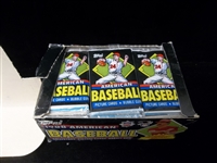1988 Topps UK Minis Baseball- One Unopened Black Stripe Closeout Wax Box- 48 Packs