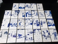 1948 Exhibit Supply Co. (Chicago)- Blue Tint Funny/Comedic  “Block Busters” Arcade/ Exhibit Cards- 26 Diff.