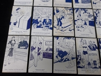 1948 Exhibit Supply Co. (Chicago)- Blue Tint Funny/Comedic  “Block Busters” Arcade/ Exhibit Cards- 26 Diff.