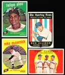 1959 Topps Baseball- 4 Diff