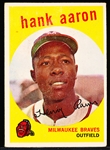 1959 Topps Baseball- #380 Hank Aaron, Braves