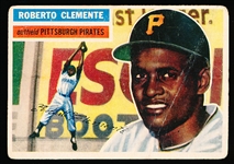 1956 Topps Bb- #33 Roberto Clemente, Pirates- White Back