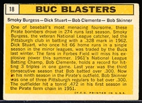 1963 Topps Bb- #18 Buc Blasters- Clemente