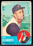 1963 Topps Bb- #540 Clemente, Pirates- Hi#