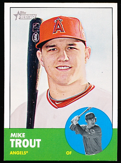 2012 Topps Heritage Bsbl. #207 Mike Trout, Angels