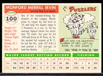1955 Topps Bb- #100 Monte Irvin, Giants