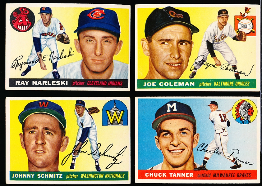 1955 Topps Bb- 4 Diff Hi#’s
