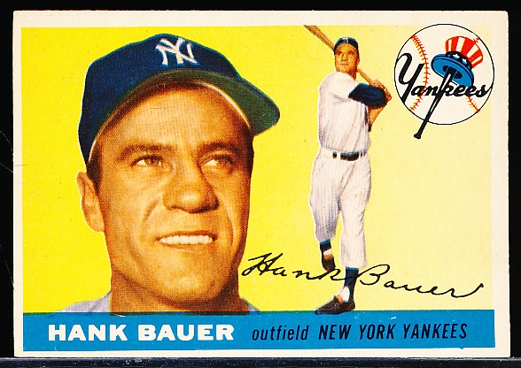1955 Topps Bb- #166 Hank Bauer, Yankees