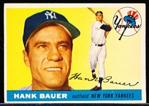 1955 Topps Bb- #166 Hank Bauer, Yankees