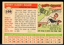 1955 Topps Bb- #166 Hank Bauer, Yankees