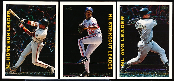 1995 Topps Bb- League Leaders Inserts- 30 Asst