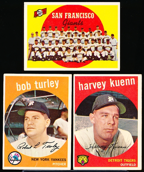 1959 Topps Bb- 3 Diff