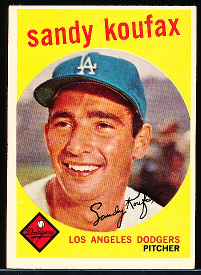 1959 Topps Bb- #163 Sandy Koufax, Dodgers