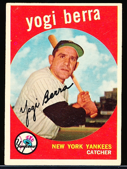 1959 Topps Bb- #180 Yogi Berra, Yankees