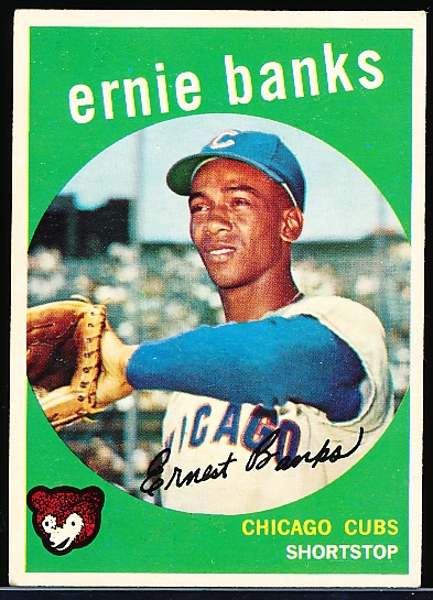 1959 Topps Bb- #350 Ernie Banks, Cubs