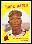 1959 Topps Bb- #380 Hank Aaron, Braves
