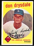 1959 Topps Bb- #387 Don Drysdale, Dodgers