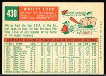 1959 Topps Bb- #430 Whitey Ford, Yankees