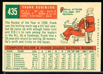 1959 Topps Bb- #435 Frank Robinson, Reds