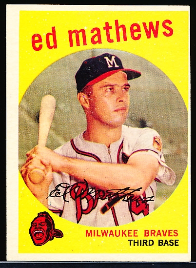 1959 Topps Bb- #450 Ed Mathews, Braves