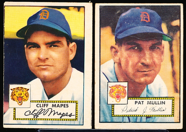 1952 Topps Bb- 2 Diff Detroit Tigers