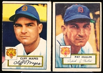 1952 Topps Bb- 2 Diff Detroit Tigers