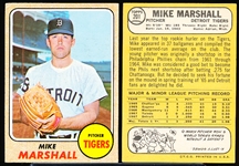 1968 Topps Bb- #201 Mike Marshall, Tigers- 5 Cards
