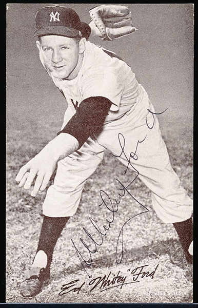 Autographed 1947-66 Exhibit Bsbl.- Ed “Whitey” Ford, Yankees