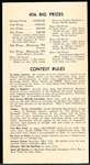 1952 Hoffman Baseball Contest Official Entry Blank