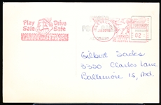 Autographed July 20, 1955 Cleveland Indians Team Issued B/W Postcard- Herb Score